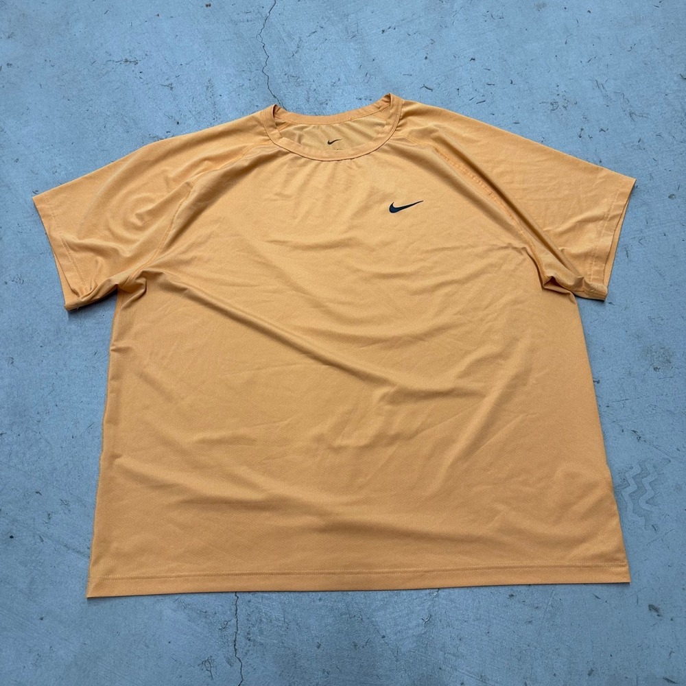 Nike Dri-FIT Womens XXL Orange Heather Short Sleeve Training T-Shirt Activewear